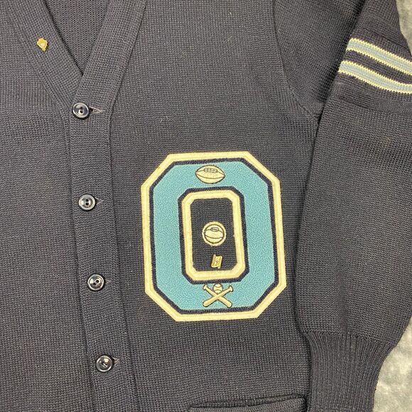 VTG Broadway Knitting Mills Sweater Size M Wool Varsity Letterman Oakmont HS 70s - Picture 10 of 14